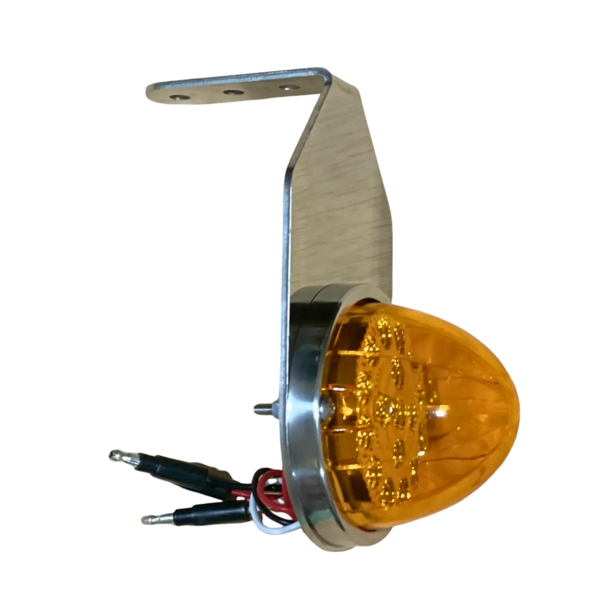 JML Kustoms Left Mirror Bracket - Durable Stainless Finish Mount for Watermelon Car Light Bars, Easy Installation