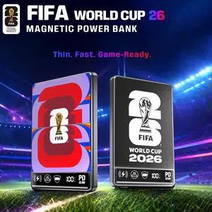 FIFA Official Licensed Magnetic Power Bank 5000mAh | 22.5W Fast Charging | Strong Magnetic Hold | Portable Wireless Charger