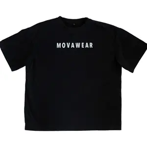 Washed Black Oversized T-Shirt Menswear Casual Cotton Tshirt Streetwear Top Man