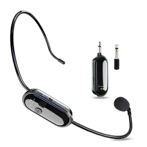 Wireless Microphone, Wireless Lavalier Mics, USB Rechargeable Mic, 2.4G GFSK Frequency Jump Digital Technology Wireless Headset & Handheld Microphone, Removable Dual-use Microphone for Speaker, Voice Amplifier, Audio