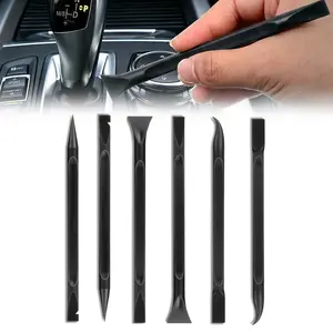 6Pcs Plastic Scraper Multi-Purpose Scraper Non-Scratch Cleaning Tool Car Detailing kit,Easy to Clean Small and Narrow Spaces and Gaps,Perfect to Remove Labels,Dirt,Cleaning Car Interior Details