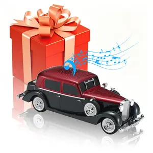 WSTER WS-1934 Retro Car Wireless Bluetooth Speaker Portable TWS Audio LED Lights FM Radio USB TF AUX Home Office Camping Birthday Gift