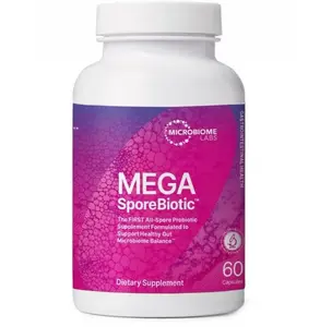 Spore-Based Probiotic Supplement for Women and Men, Digestive and Gut Health Support, Shelf-Stable and Travel-Friendly Formula, 60 Capsules