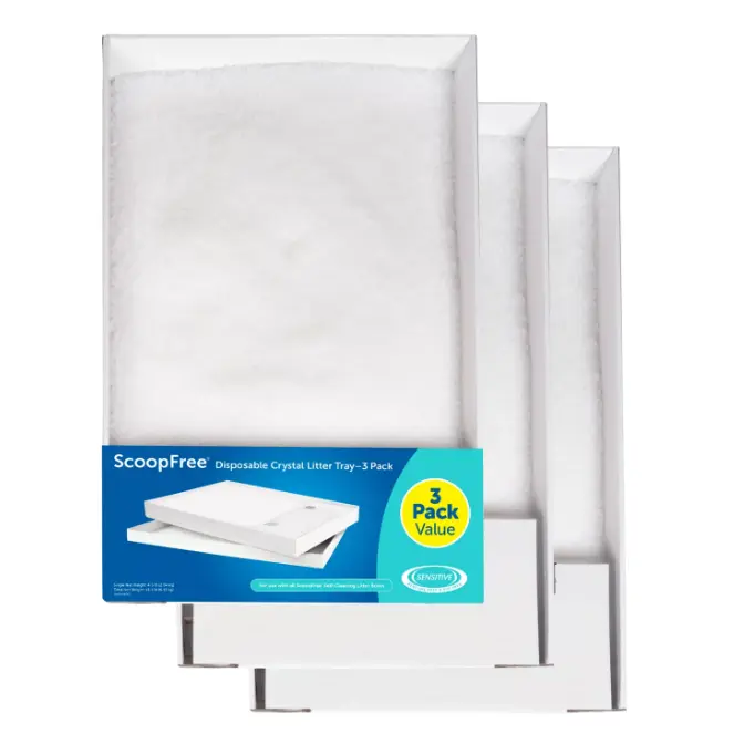 PetSafe ScoopFree Disposable Crystal Cat Litter Tray Refill Tray, 3 Count