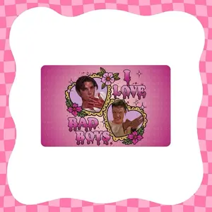 I Love Bad Boys Card Skin - Stu and Billy Card Sticker Super Cute & Durable Vinyl Sticker- Water-Resistant & Versatile for Various Card Sizes, Single Sided