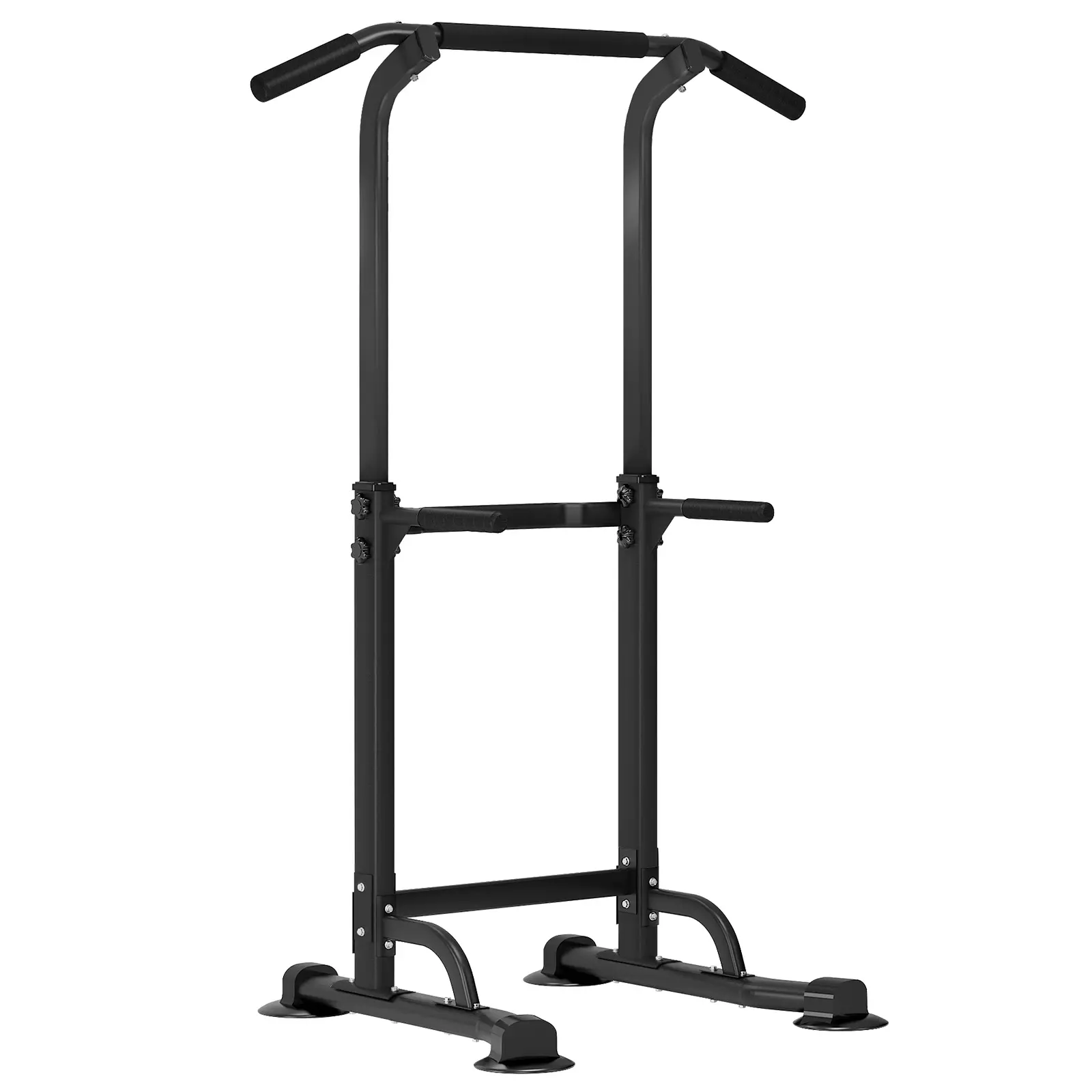 SogesHome Multi-Function Power Tower Pull Up Bar – 10-Level Adjustable Height 330LBS Heavy Duty Home Gym Strength Training Station for Full Body Workout