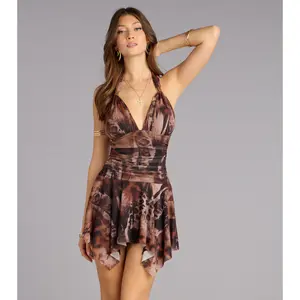 Wild Heat Halter Mini Dress