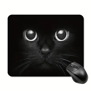 Cat Eyes Mouse Pad, Rectangle Non-Slip Rubber Mouse Pad For Computer Desk Laptop Office 9.5 X 7.9 Inch