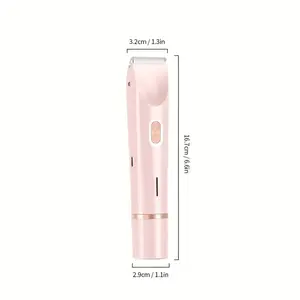 Double-Headed Electrical Shaver with Dual-Ring Round Cutter Head & Dual Power Strong Clipper Indicator Light Type-C Charging Port