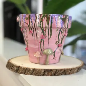 Pink Fairy Garden Pot