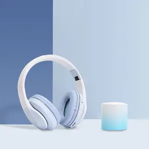 Link Over The Ear Headphone Pastel Duo Includes Bluetooth Headphone & Matching Mini Speaker Great for Office Dorm Living Room