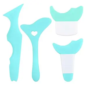 4PCS Eyeliner Stencils, Reusable Silicone Winged Eyeliner Aid Mascara Shield, Eyeliner Template, Multifunctional Eye Makeup Applicator