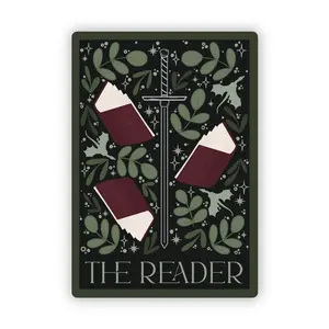 The Reader Tarot Card Bookish Waterproof Vinyl Sticker