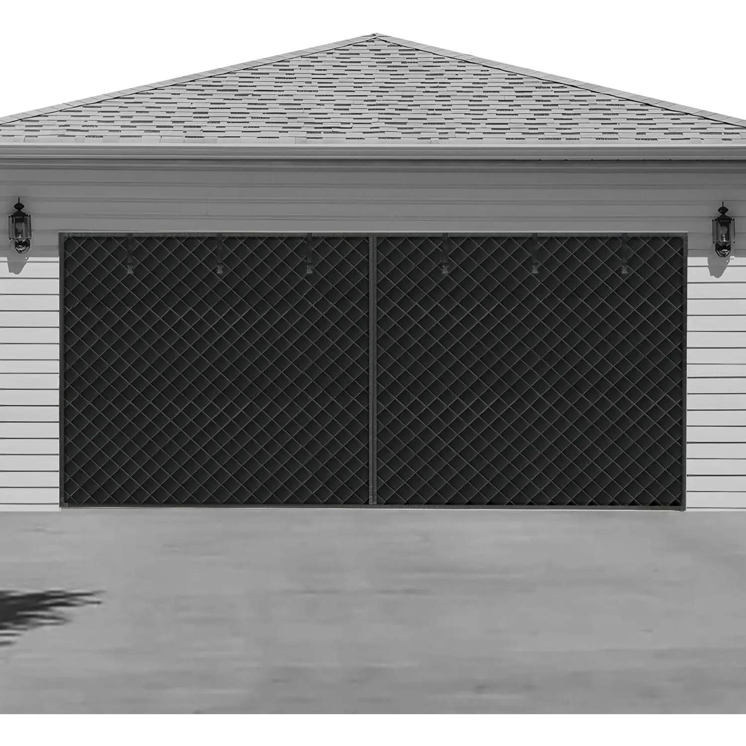 Garage Door Screen for Winter,Garage Door Insulation Kit, Thermal Insulated Door Curtain for Garage Door, Garage Insulated Door Curtain , Weatherproof, Windproof, Soundproof(12 * 9Ft)