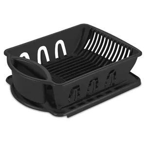Plastic Dish Drying Rack for Kitchen Counter - Heavy Duty Dish Rack - Dish Drainer for Sink with Drainboard - 18 x 13 x 6 - Made in USA
