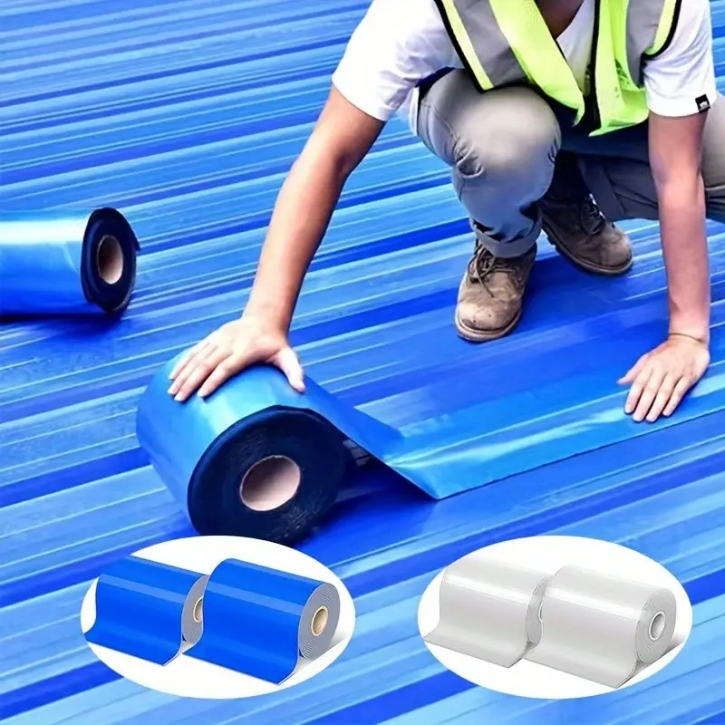 Waterproof Sealing Tape, Long Lasting Adhesive, Durable Pe Material, Heat Resistant, High Temperature Resistant, Rust Proof, Leak Proof, Sealing Power, for Roof, Metal Surfaces, Containers