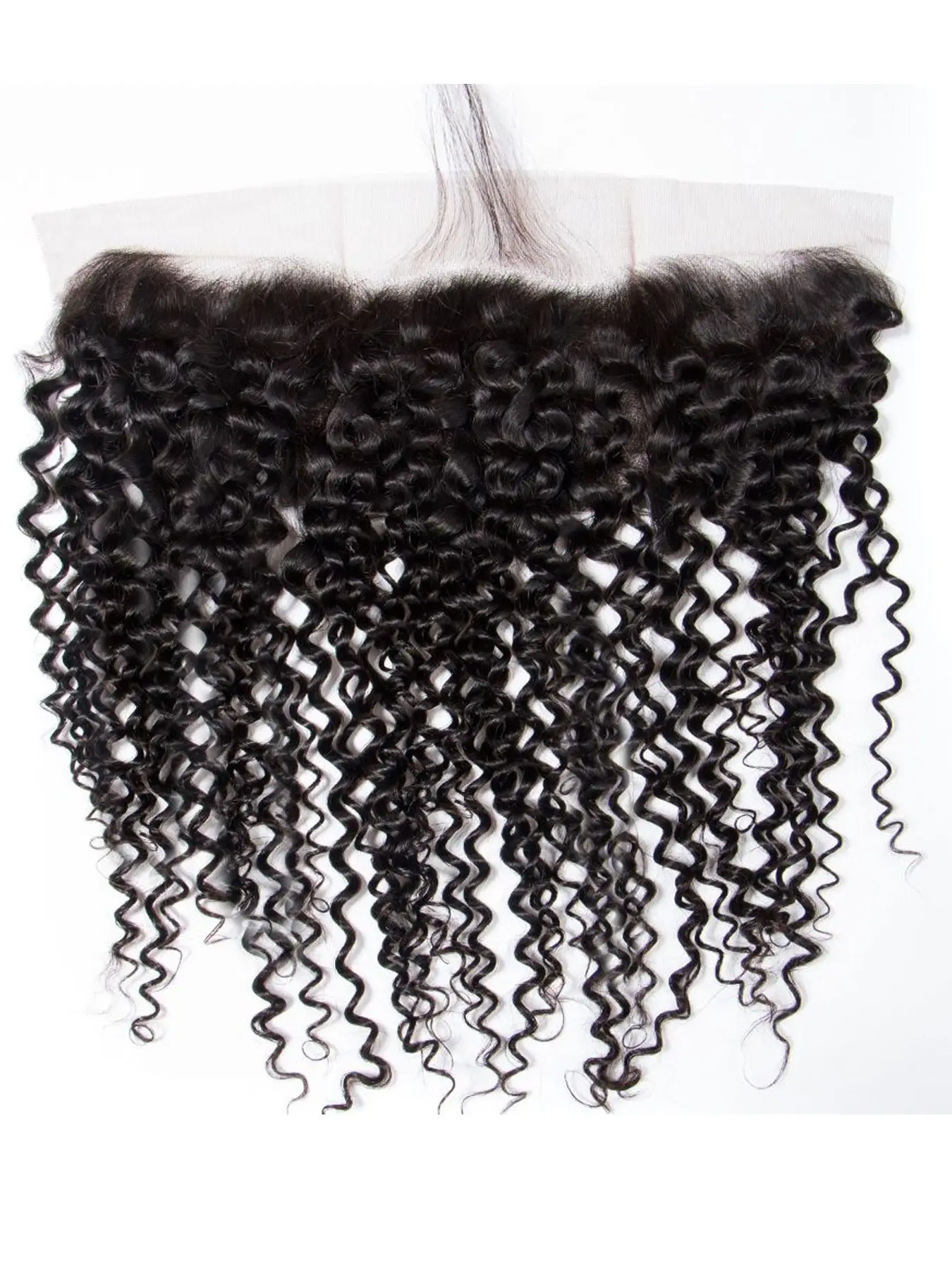 1 Piece Kinky Curly Wigs Lace Frontal 13x4 Ear To Ear Lace Closure Natural Color Brazilian Remy Hair Pre-Plucked Hairline