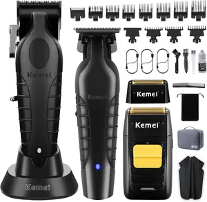 Kemei Professional Hair Clippers Set Cordless Barber Trimmer Beard Shaver Kit KM-2299 KM-2296 KM-1102