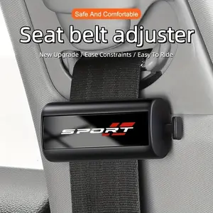 Car Seatbelt Adjuster with Sport Pattern Design, Durable Abs Material, Neck Protection, Easy Adjustment, Fits All Cars Suvs Trucks