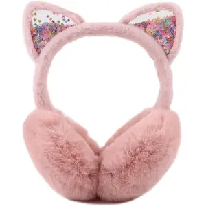 P-HDW06    Fluffy Ear Muff for Women Plush Earmuffs Kids Winter Earmuffs Girls Boys Cold Weather Ear Warmer