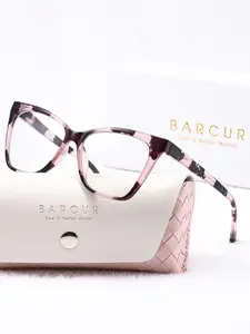 BARCUR Cat Eye Design, High Quality Eyewear, Anti Blue Presbyopia Glasses, Leopard Print Thin Frame Reading Glasses Unisex PC Material Lightweight And Comfortable For Daily Wear Eyeglasses Lightweight Durable Glasses
