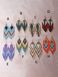 Boho Style Beaded & Chain Decor Dangle Earrings, Bohemian Vibe, Vintage Trendy Dangle Earrings, Fashionable Jewelry for Women & Girls for Daily & Party Decoration