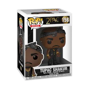 Funko Pop! Rocks - Tupac Shakur (Vest w/ Bandana) #158  Collectible Pop Vinyl Figure