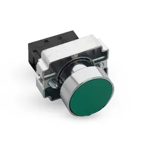 Shopcorp Small Push Button with Flat Head, N/O - On/Off, Start/Stop, Self-Resetting Momentary Switch (Green/Red)
