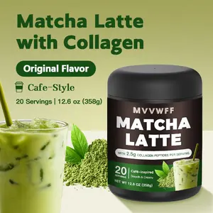 Matcha Latte with Collagen – Original Flavor, Clean & Refreshing Café-Style Drink, 2500mg Collagen Per Serving