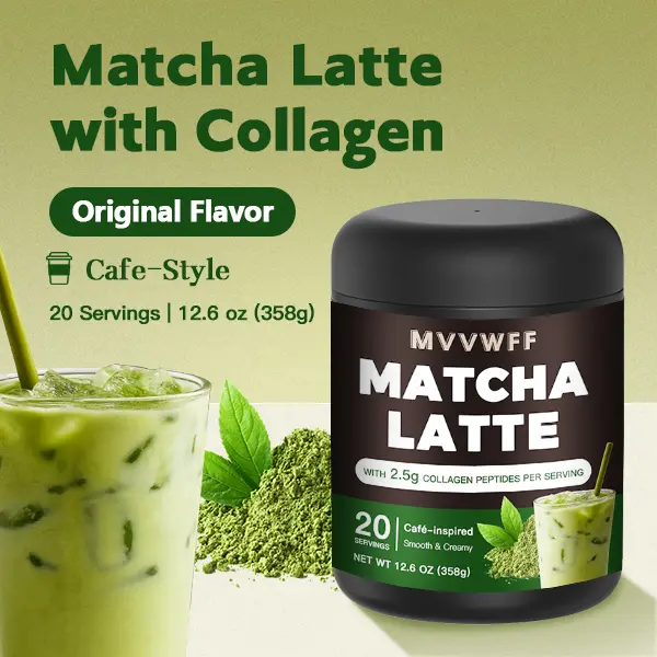Cafe Same Recipe Matcha Latte – Collagen Version, 2500mg Collagen Per Serving – Smooth, Creamy Lightly Sweet Matcha Latte Powder