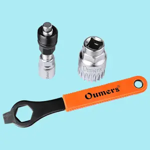 Oumers Bike Crank Extractor/Arm Remover and Bottom Bracket Remover with 16mm Spanner/Wrench. Professional Bicycle Repair Tool Kit