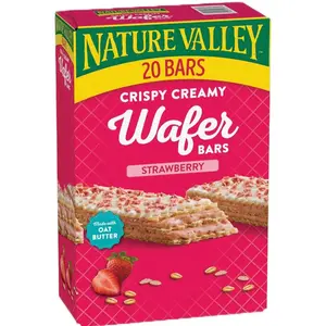 Crispy Creamy Strawberry Wafer Bars 20 Count with Oat Butter 14g Whole Grains per Bar