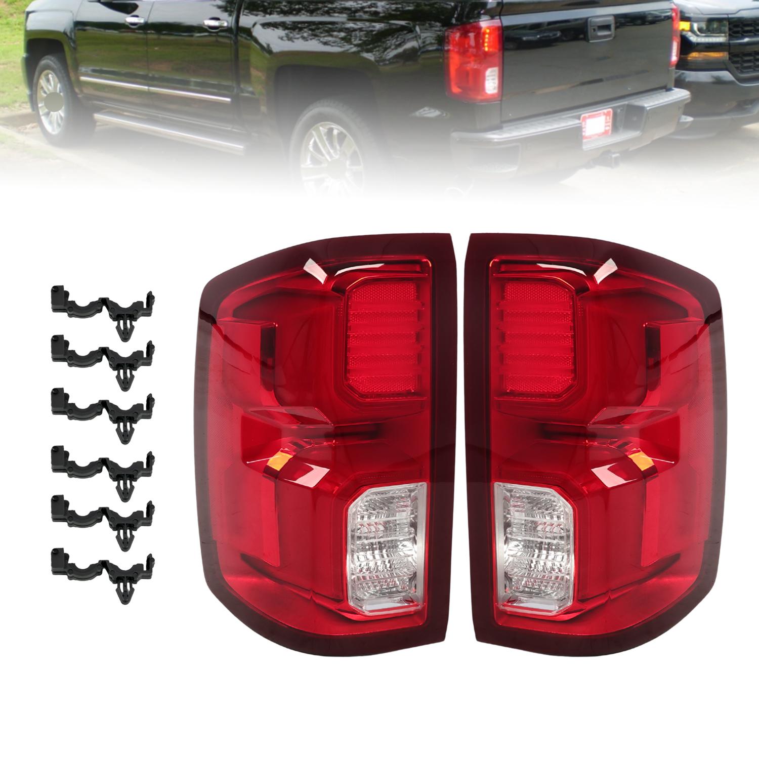 Nakkaa Fit For 2016-2018 Chevy Silverado 1500 High Country LTZ LED Taillights ,LED Tail Light Assembly, Driver or Passenger Side, Direct Replacement