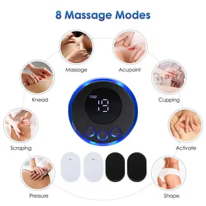 Portable EMS Neck & Body Massager - 8 Modes, 19 Intensities, Rechargeable TENS Muscle Stimulator for Pain Relief & Relaxation