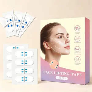 120PCS Invisible Instant Face & Neck Lift Tape | Anti-Wrinkle Skin Tape for Double Chin, Jowls, Eye & Neck Tightening | Waterproof Discreet Lift Sticker Wearable Under Makeup for Women