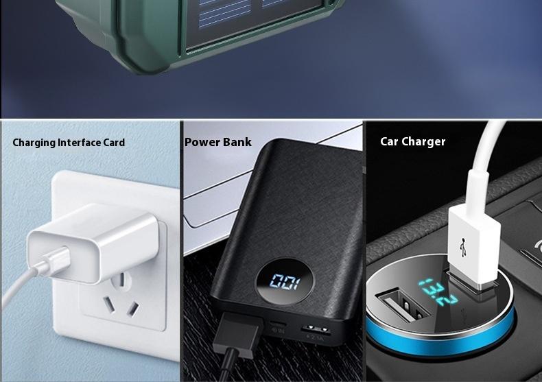 WorkLight Camping Light With Built-in Power Supply, Type-C Rechargeable, Outdoor Light, Multiple Light Sources, Dimming, Emergency Transition, Rainbow Cycle Multi-functional Flashlight.