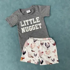 Farm chicken kids boy summer outfits