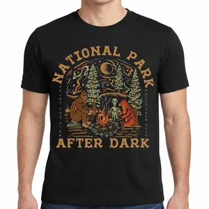 Funny National Park After Dark Men Women's T-Shirt Unisex Classic Fit Photorealistic Print Ultra Soft Fabric
