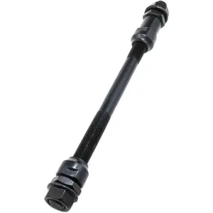 Bicycle Axle 154mm/6.06inch Multi-Speed Front Hub Axle 3/8inch 26tpi Bicycle Shaft Kit with Lock Nut Washer for Electric Vehicle Mountain Bikes 1PCS