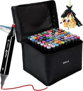 Alcohol Markers Set, Dual Tips Blender Art Markers for Drawing Sketching Coloring Artist Pens and Underlining, Professional Permanent Sketch Markers for Kids Adult Coloring