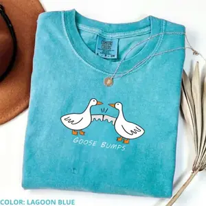 Goose Bumps Comfort Colors Shirt, Silly Goose T-shirt, Funny Goose Outfit, Lover Tee, Couple Clothing, Sarcastic Gifts