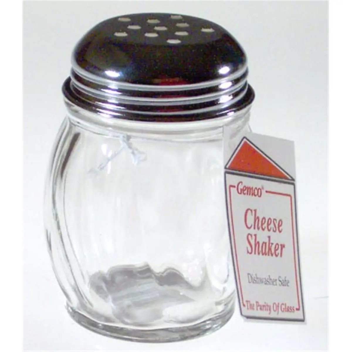 Lifetime Brands  Glass with Stainless Steel Lid Cheese Shaker, Canister, 5Oz