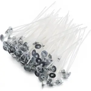 120 count Candle Wick, Low  4 Inch Pre-Waxed  Wick with Tabs,   Core for Candle Making, Soy Candle DIY