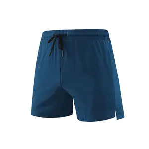 Woven four-sided elastic sports shorts men's running marathon track and field three-point pants quick-drying mesh breathable fitness shorts