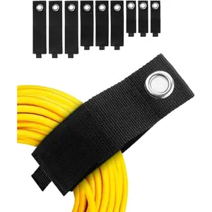 Heavy-Duty Storage Straps - 9 Pack Hook and Loop Hanging Extension Tool Cord Straps Organizer for  Management, Rope, Hoses, RV and Garage Organization - includ 10-inch/13-inch /17-inch