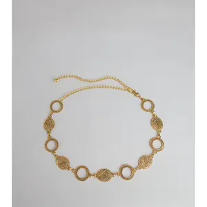 Gilded Era Textured Concho Chain Belt