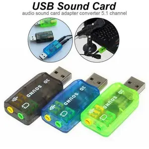 External 3D Sound Card USB 2.0 to 3D Virtual Audio Sound Card Adapter Converter 7.1 CH