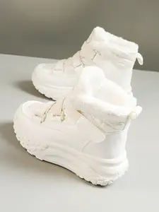 New Women's Boots, Sporty Shoes, Winter Boots, Casual Warm Boots, Silver Color Loafers, Thick Sole Mary Jane Flats, Outdoor Work Shoes