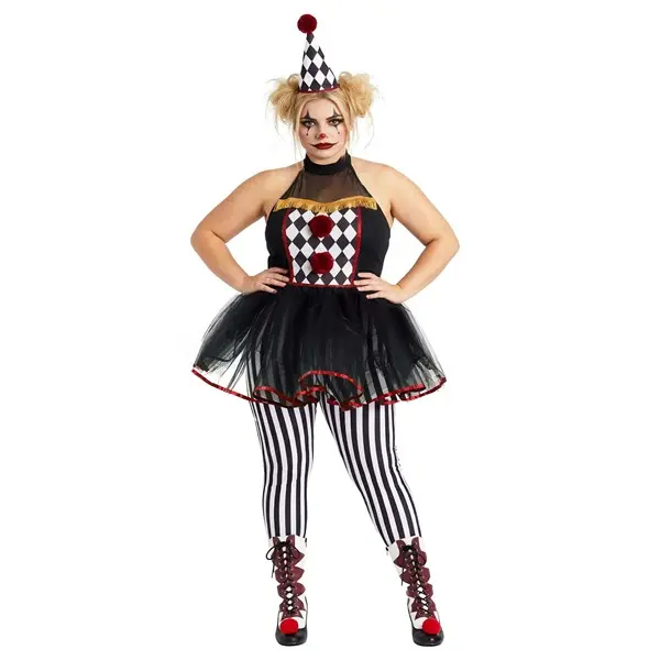 Plus Size Twisted Clown Women's Costume