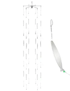 BLUEWING 20" Offshore Trolling Dredge with 6in Stainless Steel Baitfish Tuna Marlin Dredge for Big Game Fishing, Includes Storage Tackle Bag
